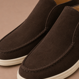 Men's Suede Ankle Loafers – Smart Casual Moc-Toe | Areleon