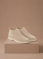Men's Suede Ankle Loafers – Smart Casual Moc-Toe | Areleon