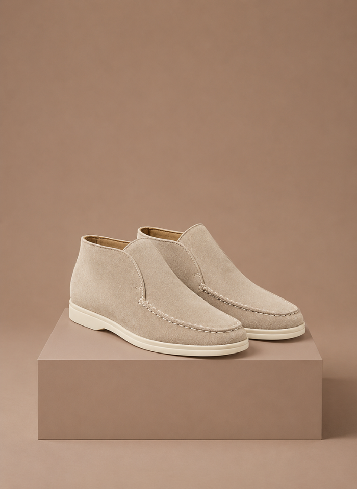 Mocassins montants en suède pour homme – Smart casual bout moc | Areleon