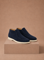 Men's Suede Ankle Loafers – Smart Casual Moc-Toe | Areleon