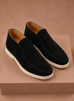 Men's Suede Ankle Loafers – Smart Casual Moc-Toe | Areleon