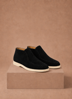 Men's Suede Ankle Loafers – Smart Casual Moc-Toe | Areleon