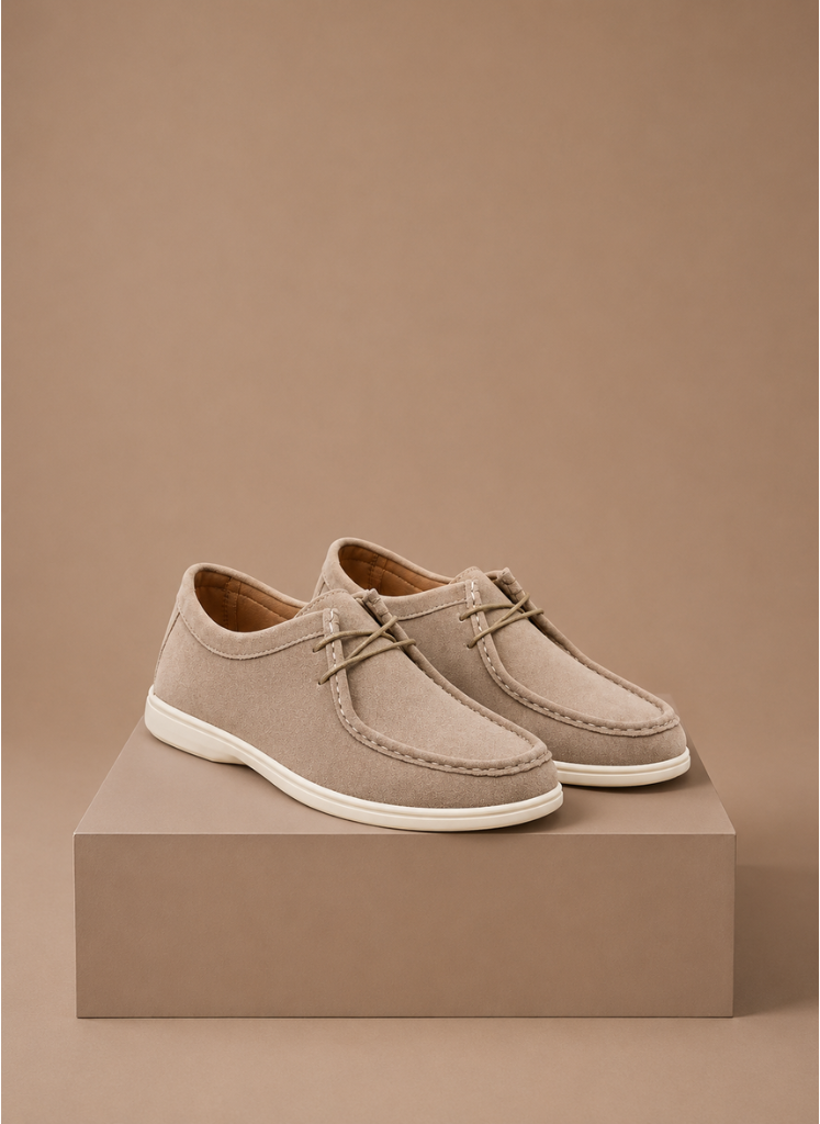 Men's Moc-Toe Lace-Up Suede Shoes – Casual Everyday | Areleon