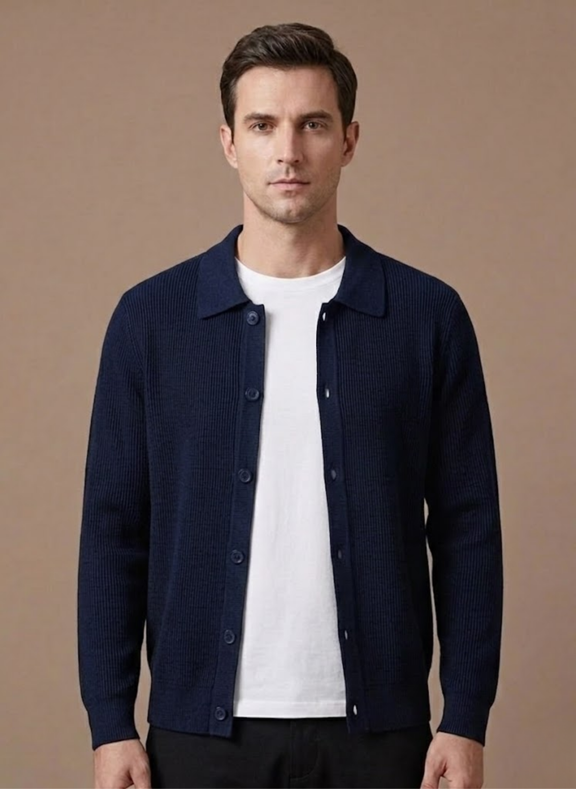 Men's Knit Cardigan – Breathable Smart Casual Layer | Areleon
