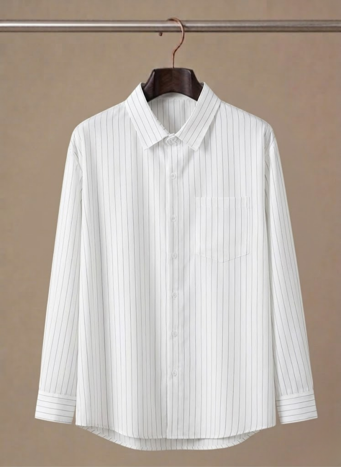 Men's Cotton Striped Shirt – Classic Button-Up | Areleon