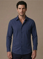 Men's Cotton Striped Shirt – Classic Button-Up | Areleon
