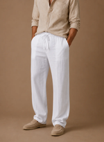 Men's Linen Blend Trousers – Lightweight Smart Casual | Areleon