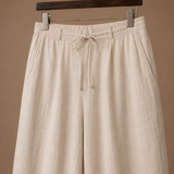 Men's Linen Blend Trousers – Lightweight Smart Casual | Areleon