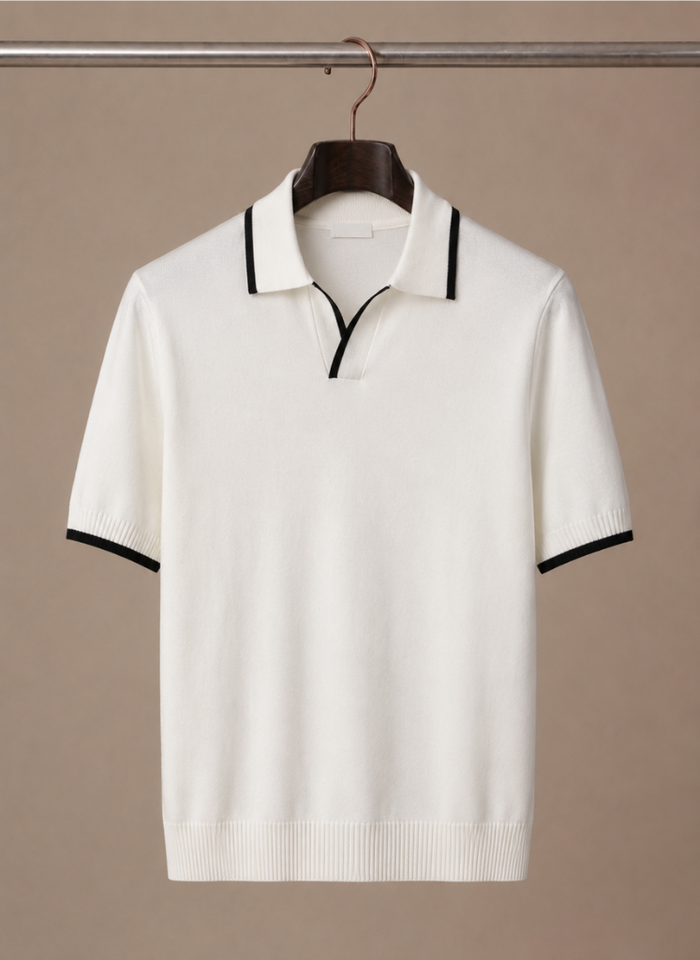 Men's Slim Fit Polo Shirt – Contrast Trim Cotton | Areleon