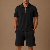 Men's Matching Polo & Shorts Set – Summer Ribbed | Areleon