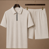 Men's Matching Polo & Shorts Set – Summer Ribbed | Areleon