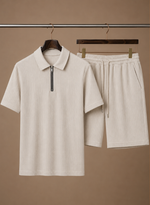Men's Matching Polo & Shorts Set – Summer Ribbed | Areleon