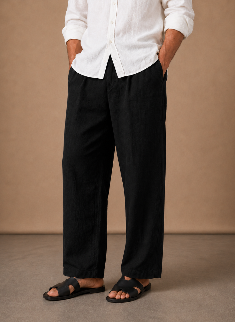 Men's Linen Cotton Summer Trousers – Relaxed Fit | Areleon