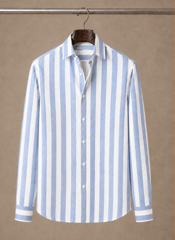 Men's Striped Button-Down Shirt – Summer Smart Casual | Areleon