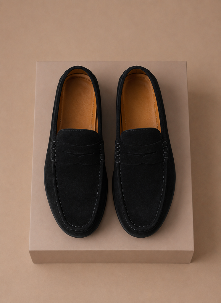 Men's Suede Driving Loafers – Soft Comfortable Slip-On | Areleon