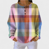 Pull Gaufré Tartan Pastel