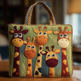 Clotilde | Sac cabas matelassé aux girafes