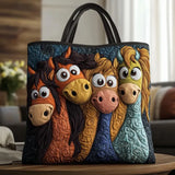 Laurence | Sac cabas matelassé aux quatre chevaux rieurs