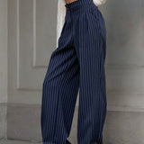 Clémence | Pantalon large à fines rayures