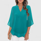 Bénédicte | Blouse élégante à manches amples et col V