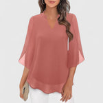 Bénédicte | Blouse élégante à manches amples et col V