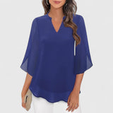 Bénédicte | Blouse élégante à manches amples et col V