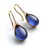 Boucles d'Oreilles en Cristal d'Or et d'Argent