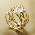 Samira - Bague en Or et Perles