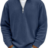 CLASSIC KNIT PULLOVER HALF-ZIP FOR MEN
