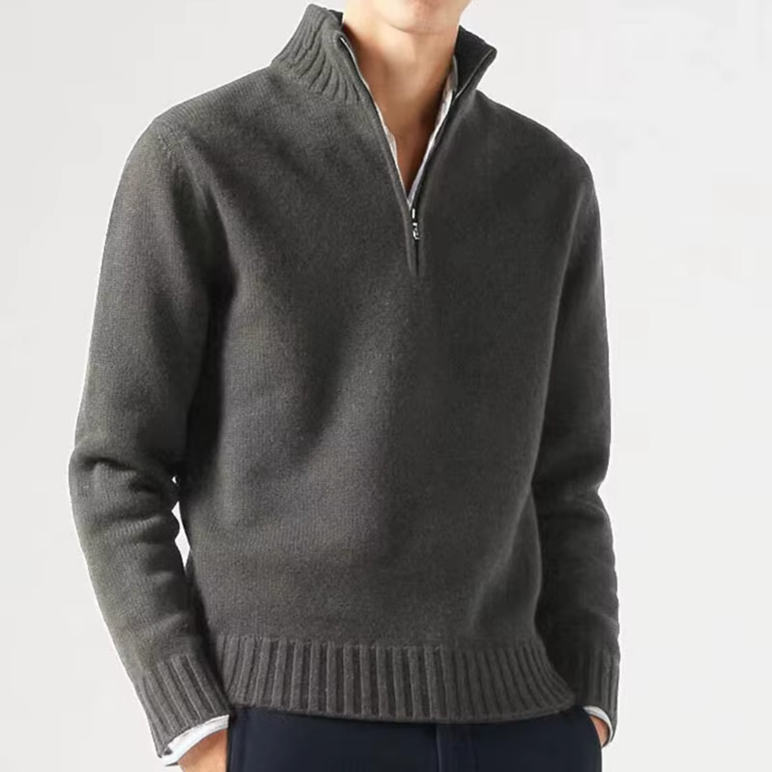 Lucio | Elegant half-zip sweater