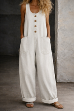 Combinaison Longue en Coton Vintage Blanche