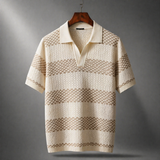 TEXTURED KNIT POLO FOR MEN
