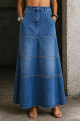 Jupe Midi en Jean Coupe Sirène