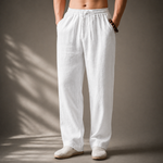 LINEN BLEND TROUSERS FOR MEN