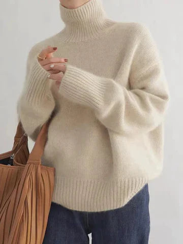 Amaya — Pull Col Roulé en Cachemire Luxueux