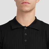 TEXTURED COTTON POLO FOR MEN