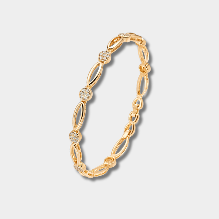 Bracelet élégant en or avec zircons