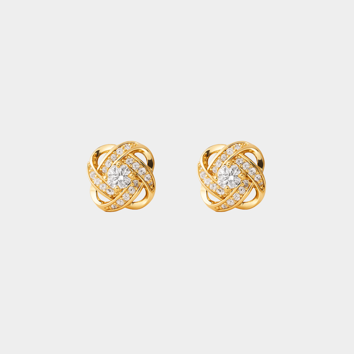 Boucles d’oreilles dorées élégantes.