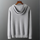 Corinne | Sweat à capuche zippé en maille côtelée