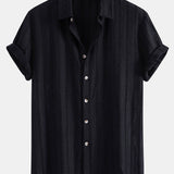 Ensemble — chemise texturée rayée & short texturé froissé à cordon
