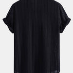 Ensemble — chemise texturée rayée & short texturé froissé à cordon