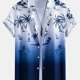 Ensemble — chemise à imprimé palmiers dégradé & short de bain