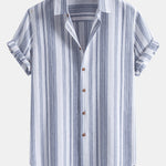 Ensemble Améline — chemise en lin rayé & pantalon en lin à jambe droite