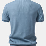 Ensemble — polo gaufré à col Johnny et poche & pantalon fuselé coupe slim