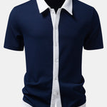 Ensemble Capucine — chemise côtelée contrastante & pantalon côtelé à jambe droite