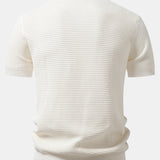 Ensemble — polo gaufré zippé en maille contrastante & pantalon fuselé coupe slim