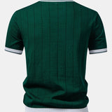 Ensemble — polo côtelé en maille à col Johnny et bordure contrastante & short chino