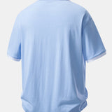 Ensemble — polo en coton contrastant coupe décontractée & short en coton à cordon