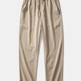 Ensemble Capucine — chemise jacquard géométrique & pantalon texturé froissé à jambe droite
