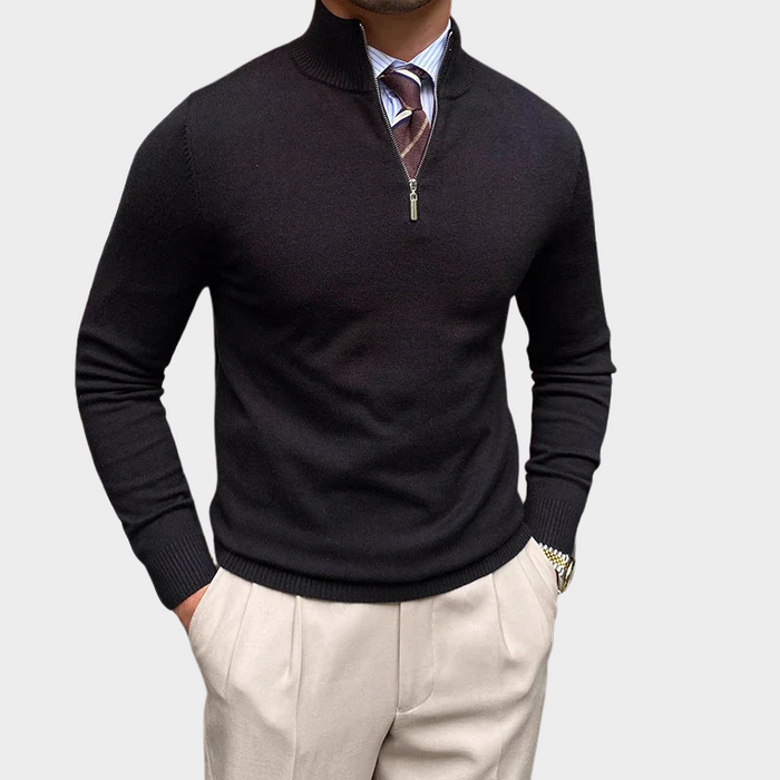 Jevin | Pull classique à demi-zip